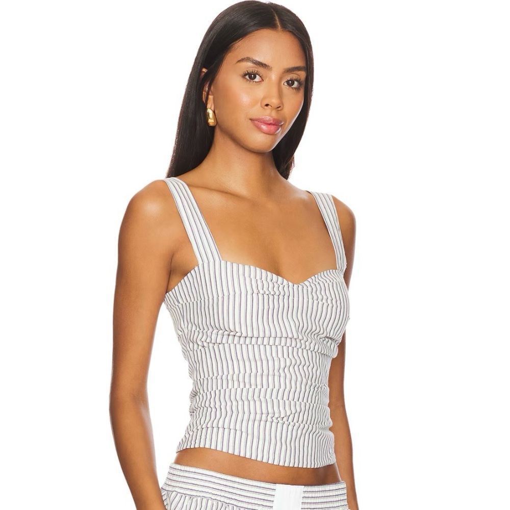 LIONESS Cobain Corset in Ivory Multi Stripe Size Medium - Picture 2 of 13